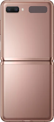 Samsung Galaxy Z Flip 5G brons achterkant geopend