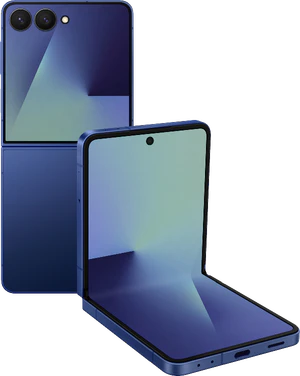 Samsung Galaxy Z Flip 7 blue overview