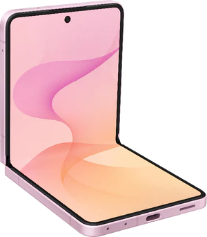 Samsung Galaxy Z Flip 8 pink in side left side half opened