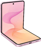 Samsung Galaxy Z Flip 8 pink in side left side half opened