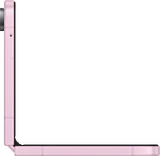 Samsung Galaxy Z Flip 8 pink left side half opened