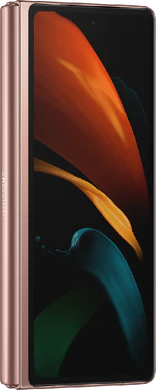 Samsung Galaxy Z Fold 2 bronze front left side closed