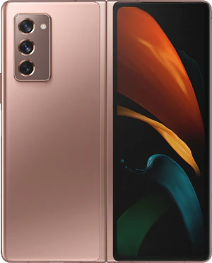 Samsung Galaxy Z Fold 2 bronze opened out side