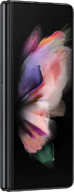 Samsung Galaxy Z Fold 3 black front left side closed