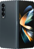 Samsung Galaxy Z Fold 4 grey green out side half opened