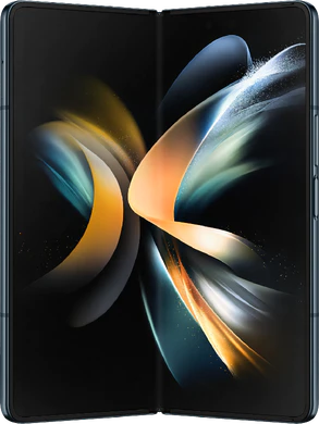 Samsung Galaxy Z Fold 4 in side half opened