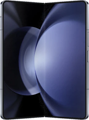 Samsung Galaxy Z Fold 5 blue in side half opened