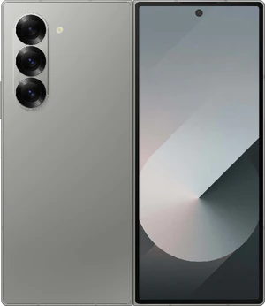 Samsung Galaxy Z Fold 6 silver out side opened