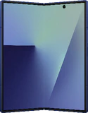 Samsung Galaxy Z Fold 7 blue in side half opened