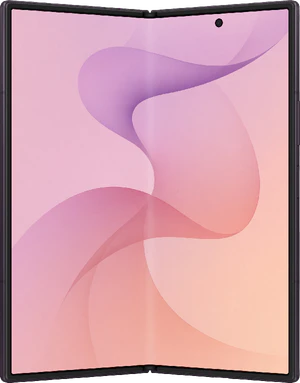 Samsung Galaxy Z Fold 8 Ultra paars violet shadow binnenkant half geopend