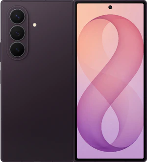 Samsung Galaxy Z Fold 8 Ultra paars violet shadow buitenkant geopend