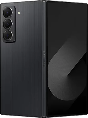 Samsung Galaxy Z Fold Special Edition svart utenfor half Åpnet