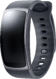 Samsung Gear Fit2 musta etupuolella oikea puoli