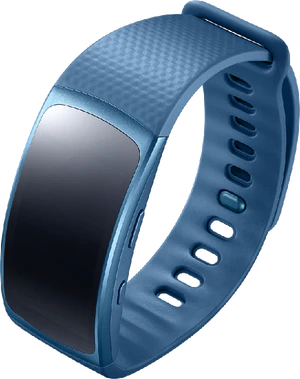 Samsung Gear Fit2 sininen etupuolella top