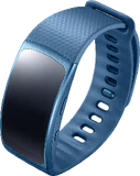 Samsung Gear Fit2 sininen etupuolella top