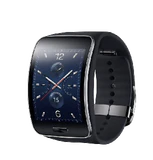 Samsung Gear s blauw zwart schuin rechterzijkant