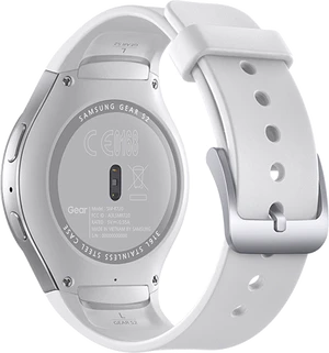 Samsung Gear s zilver wit achterkant schuin
