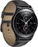 Samsung Gear S2 classic svart front vänster sida