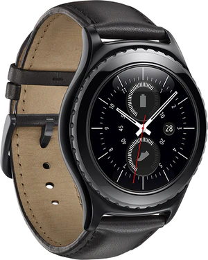 Samsung Gear S2 classic svart front vänster sida