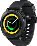 Samsung Gear Sport zwart voorkant rechterzijkant