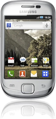 Samsung s5670 Galaxy fit voorkant wit