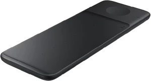Samsung Wireless Charger Trio musta etupuolella vasen puoli pohja