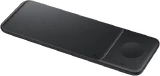 Samsung Wireless Charger Trio musta etupuolella pohja oikea puoli