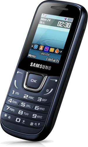 Samsung gt E1280bkaxen 002 rechterzijkant schuin 45 degre zwart