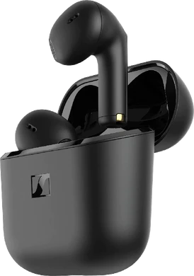 Sennheiser Accentum Open zwart case voorkant rechterzijkant open