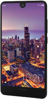 Sharp Aquos C10 musta etupuolella oikea puoli