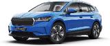 Skoda Enyaq iV azul tapa delantera lado derecho