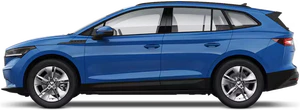 Skoda Enyaq iV azul lado derecho