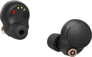 Sony WF 1000XM4 zwart binnenkant buitenkant