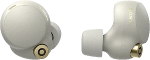 Sony WF 1000XM4 wit buitenkant zijkant