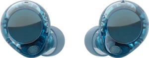 Sony WF C710N blue earbuds out side