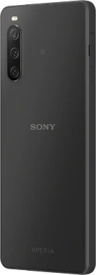 Sony Xperia 10 IV zwart achterkant linkerzijkant
