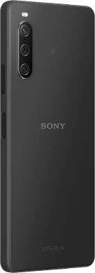 Sony Xperia 10 IV zwart achterkant rechterzijkant
