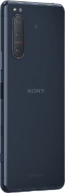 Sony Xperia 5 II blauw achterkant rechterzijkant