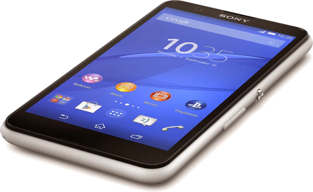 Sony Xperia E4 wit schuin onderkant