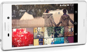 Sony Xperia M4 Aqua Dual wit gedraaid schuin