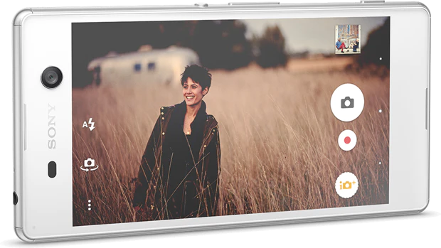 Sony Xperia M5 wit gedraaid