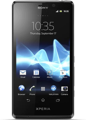 Sony Xperia T zilver voorkant