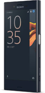 Sony Xperia X Compact zwart voorkant rechterzijkant
