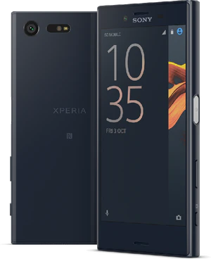 Sony Xperia X Compact zwart overzicht