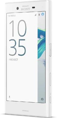 Sony Xperia X Compact wit voorkant rechterzijkant