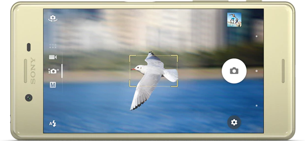 Sony Xperia x gold flipped