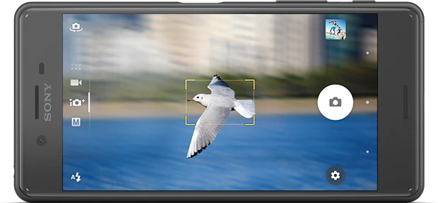 Sony Xperia X Performance zwart gedraaid