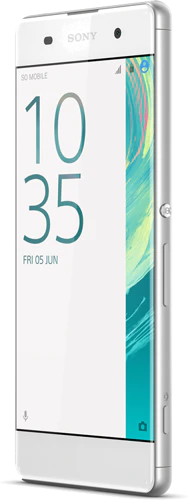Sony Xperia XA wit voorkant rechterzijkant schuin