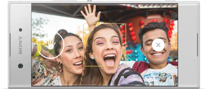 Sony Xperia XA1 bianco ruotato