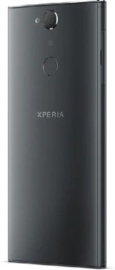 Sony Xperia XA2 Plus zwart achterkant linkerzijkant